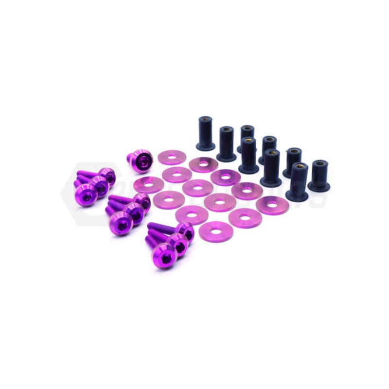 Dress Up Bolts 16-21 Civic Si Titanium Hardware Radiator Shroud Kit | Black | HON-060-Ti-BLK