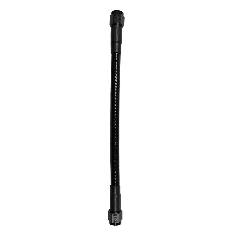 Fragola -10AN Ext Black PTFE Hose Assembly Straight x Straight 48in