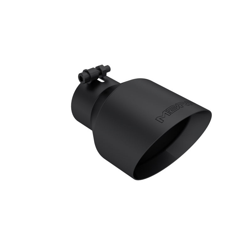 MBRP Universal 3in Hex Tip 5in Inlet 8in Length Dual Wall Exhaust Tip – Black Coated