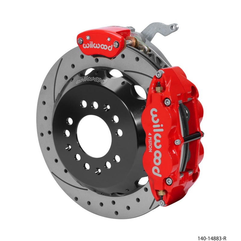 Wilwood Narrow Superlite 4R-MC4 Red Rear Kit 12.88in Drilled Rotor 88-96 Chevy Corvette C4