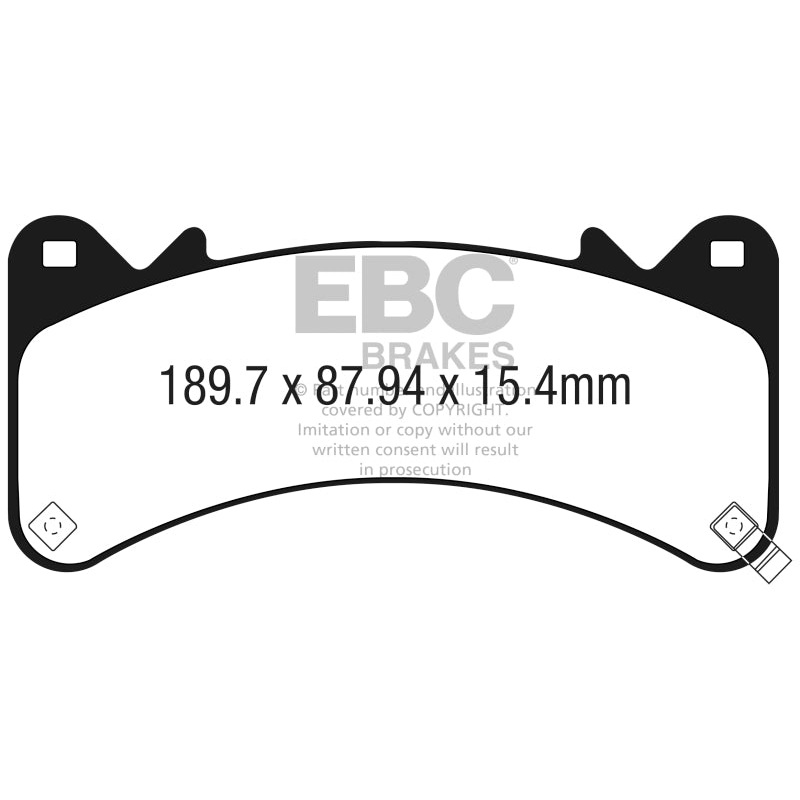 EBC 2015+ Chevrolet Tahoe 2WD (6 Piston Brembo) Orangestuff Front Brake Pads