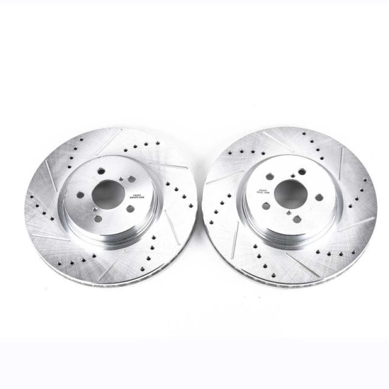 Power Stop 14-18 Subaru Forester Front Evolution Drilled & Slotted Rotors – Pair | JBR1318XPR