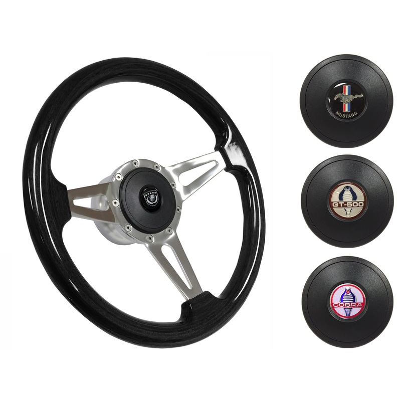 1984-04 Ford Mustang Steering Wheel Kit | Black Ash Wood | ST3077