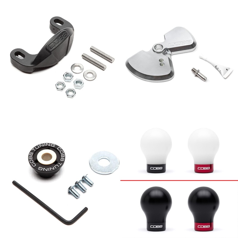 Cobb 15-22 WRX Stage 1+ Drivetrain Package w/WEIGHTED COBB KNOB – White | SUB0DT011P-WK-WT