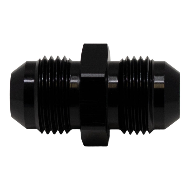 DeatschWerks 8AN Male Flare to 8AN Male Flare Coupler – Anodized Matte Black