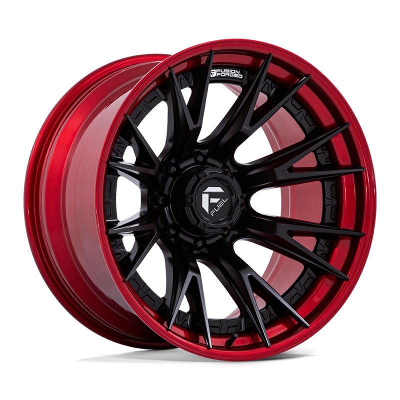Fuel Wheels FC402 Catalyst 24″ 8×180 Matte Black With Candy Red Lip