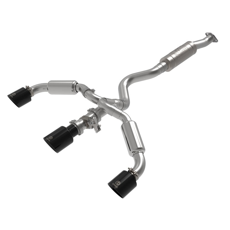 aFe 23-24 Toyota GR Corolla L3 1.6L | t Gemini XV 3in to 2-1/2in Cat Back Exhaust w/ Black Tips