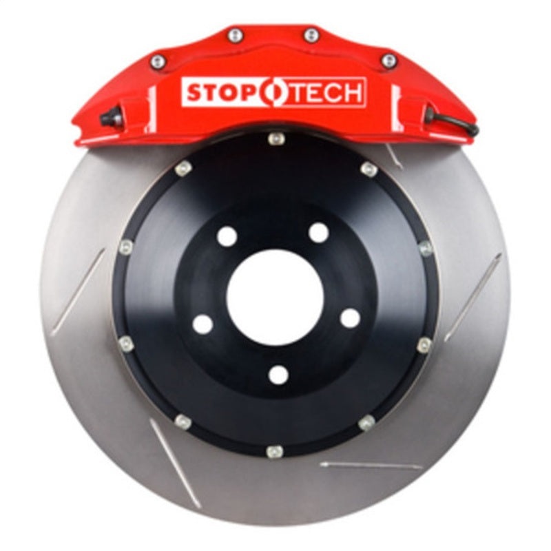 StopTech 09-10 BMW X6 xDrive 35i Front BBK w/ Red ST-60 Calipers Slotted 380X32 Rotors/Pads/SS Lines