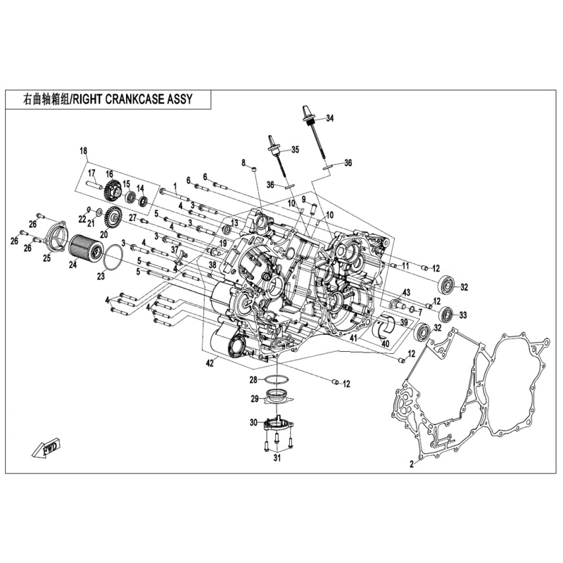 Gasket Crankcase (Replaces 0Jwv-010016-3000) by CF Moto