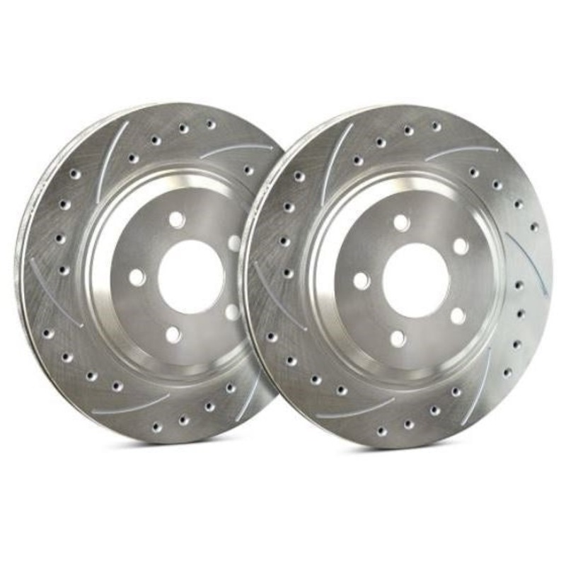 SP Performance Drilled & Slotted Zinc Rear Rotors (Pair) Subaru STI 2004