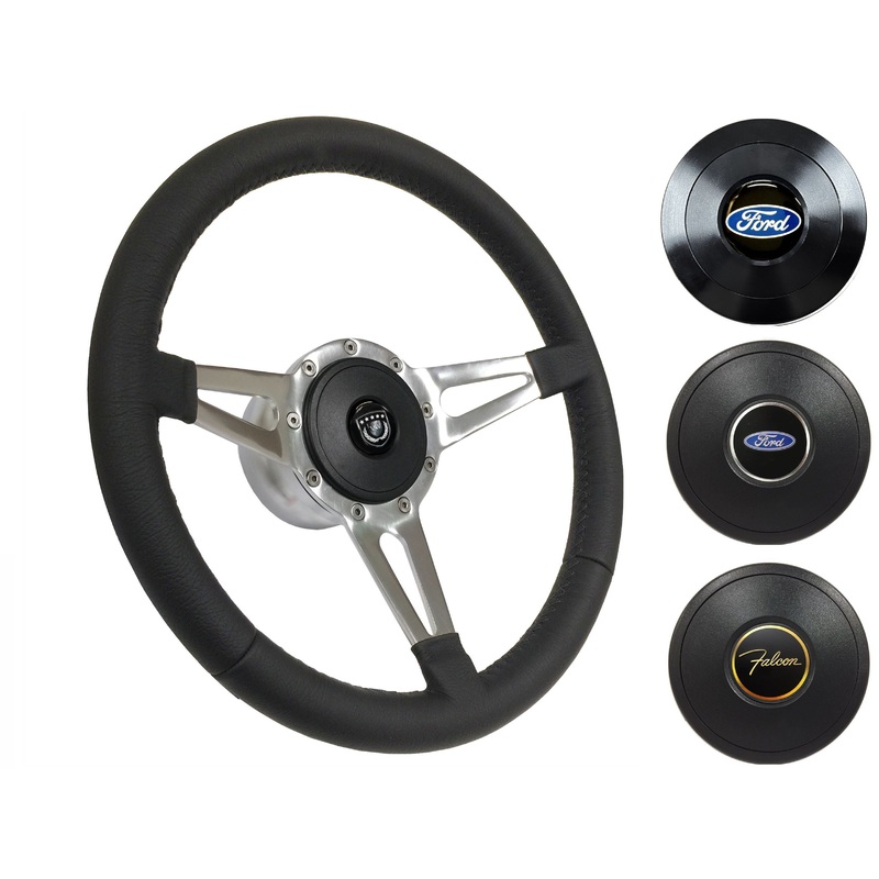 1965-69 Ford Falcon Steering Wheel Kit | Black Leather | ST3059
