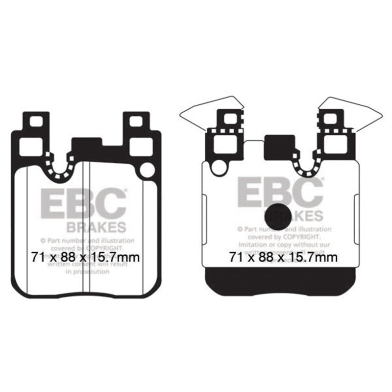 EBC 14+ BMW M3 3.0 Twin Turbo (F80) Redstuff Rear Brake Pads