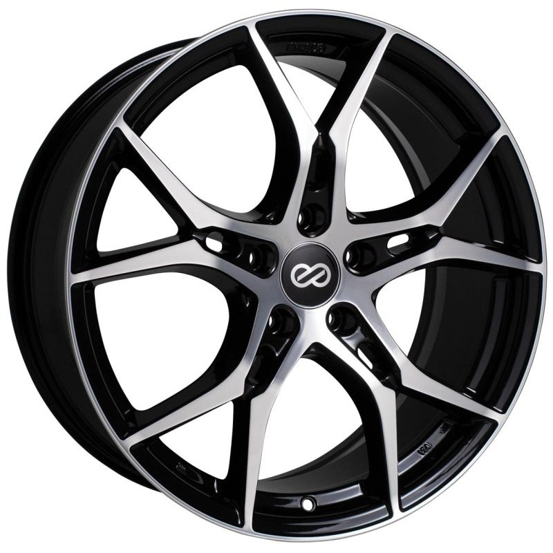 Enkei Vulcan 18X8.0 45mm Offset 5×114.3 Bolt 72.6mm Bore Black Machined Wheel
