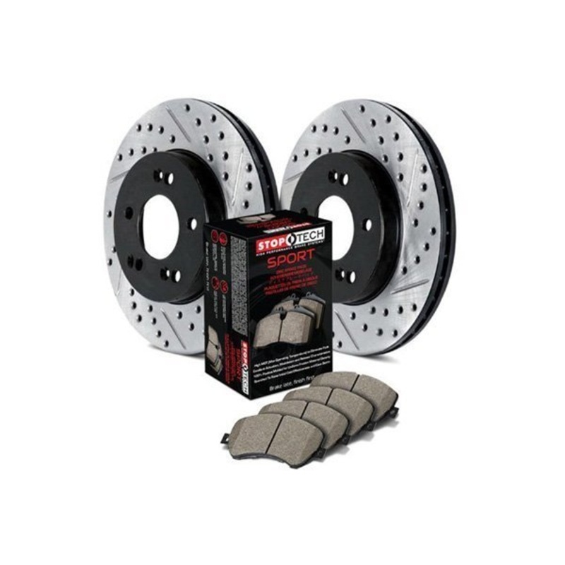 StopTech 07-11 BMW 335 Series E90/E92/E93/F30 Rear Drilled & Slotted Sport Brake Kit