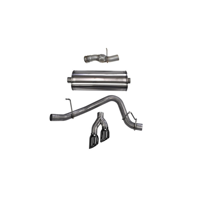 Corsa 2015-2020 GMC Yukon Denali 6.2L V8 Single Side Exit Cat-Back Exhaust w/ Polished Black Tips