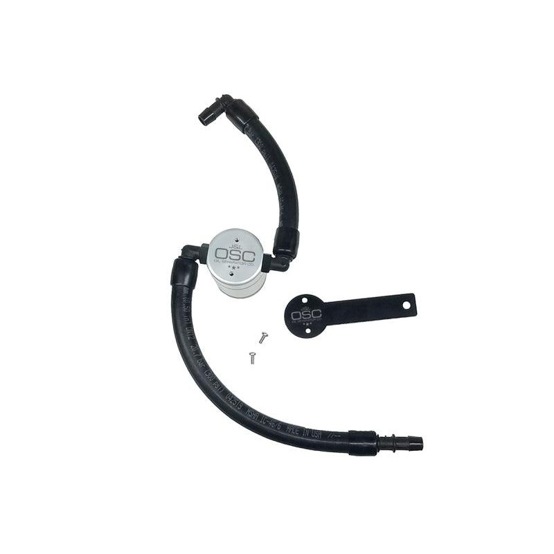 J&L 2019-2024 Dodge Ram 1500 5.7L Oil Separator 3.0 Passenger Side – Clear Anodized
