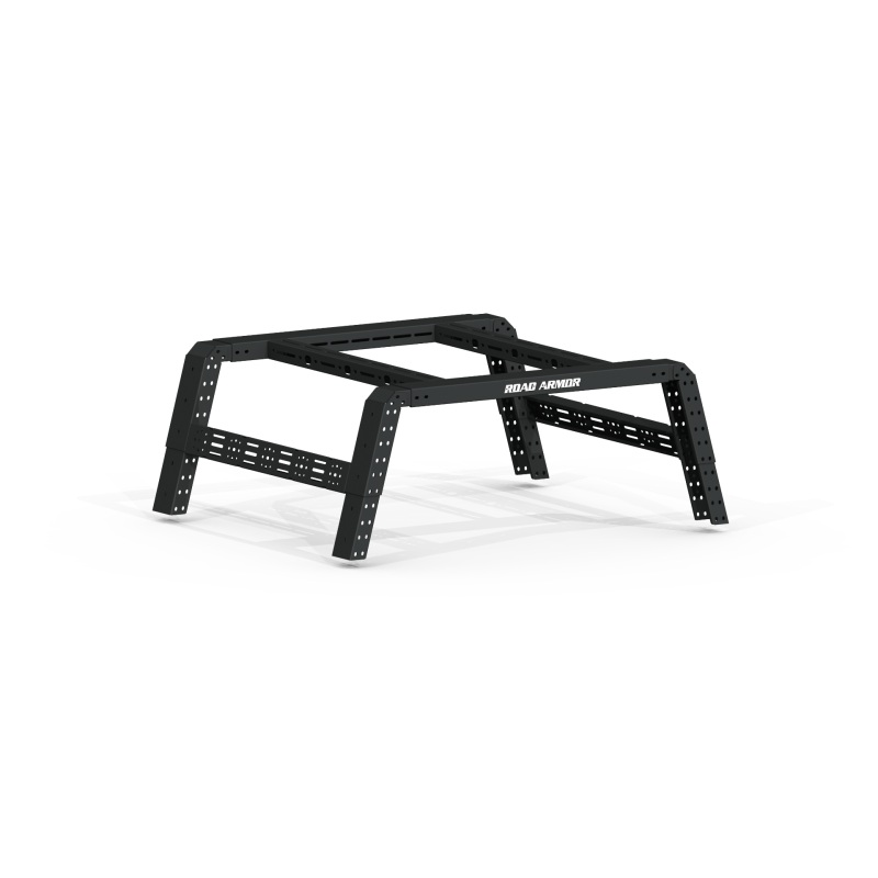 Road Armor Universal 5-1/2-6ft Full-Size Beds TRECK Adj Bed Rack – Tex Blk (w/o Brackets)
