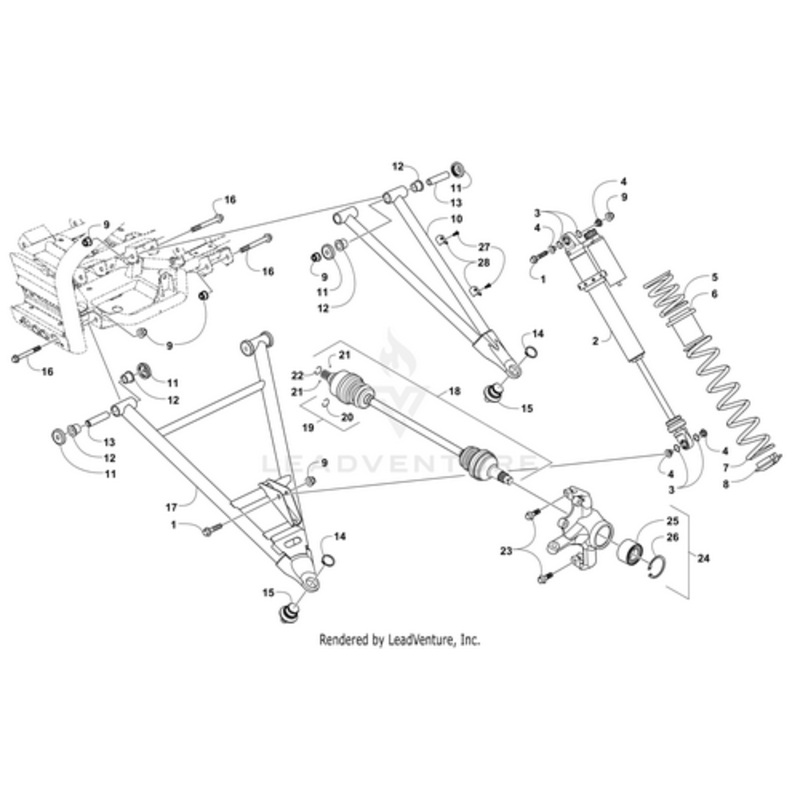 A-Arm – Front Upper Right-Painted (Rb 0503-556) (Inc. 11-15) by Arctic Cat