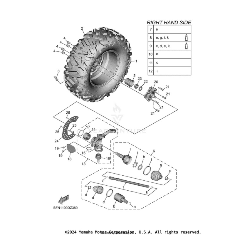 Steering Knuckle Assembly by Yamaha