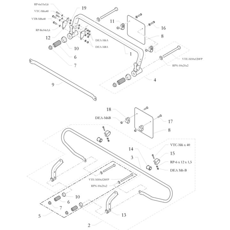 13. 10.7154.00 Birel Rear Bumper Support, UK
