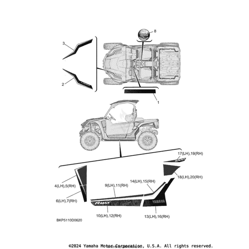 Rear Graphic (RH) by Yamaha