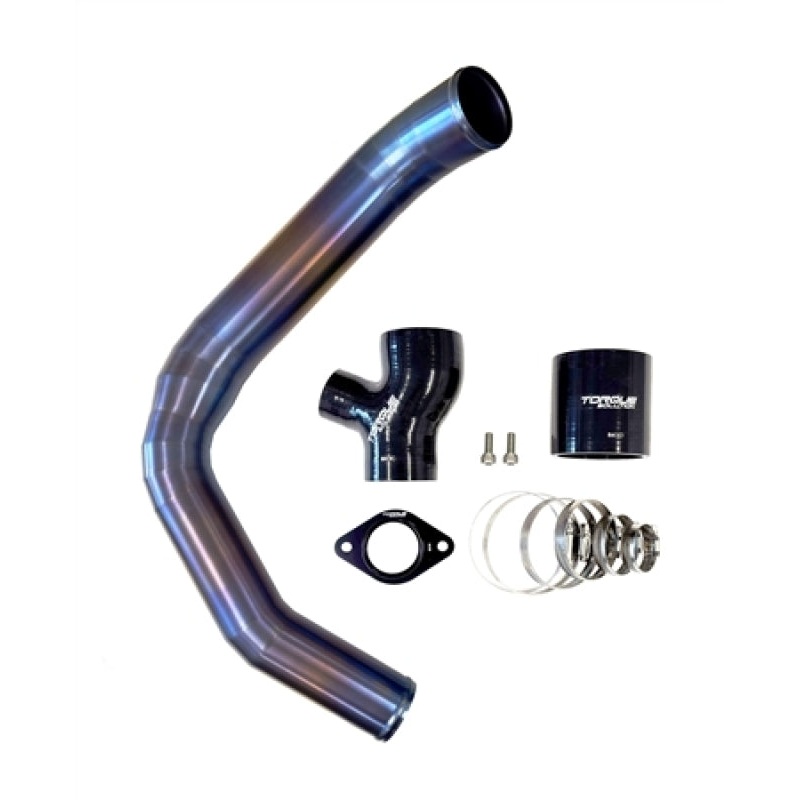 Torque Solution 12-21 Subaru WRX Top Mount Charge Pipe – Titanium Burnt Purple / Blue