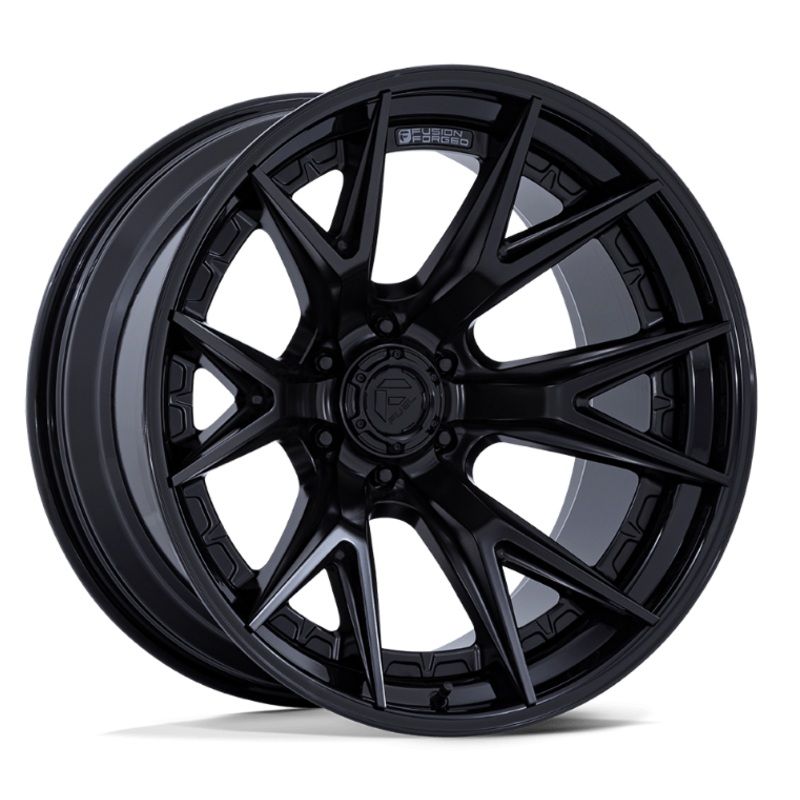 20×10 Fuel Catalyst Matte Black w/ Gloss Black Lip