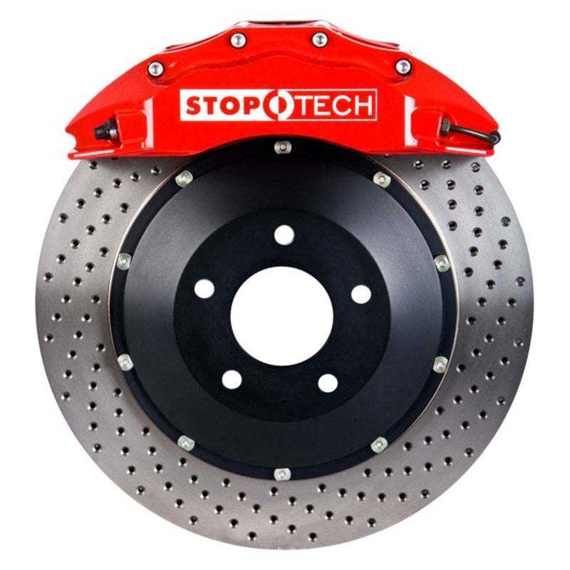 StopTech Front Big Brake Kit w/ Red ST-60 Calipers Drilled 355x32mm Rotors