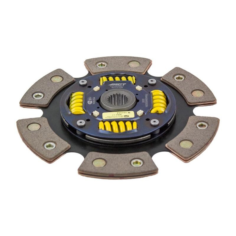 ACT 6-Pad Sprung Racing Clutch Disc | 1988-1991 Honda CRX, 1988-2005 Honda Civic, and 1993-1997 Honda Civic Del Sol (6212104)