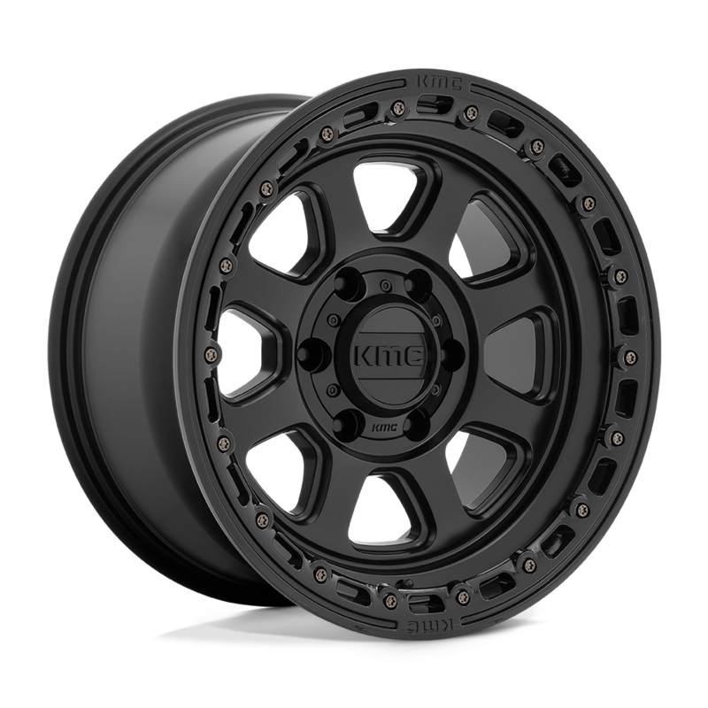 KMC Wheels KM548 Chase 20″ 5×127 Satin Black With Gloss Black Lip