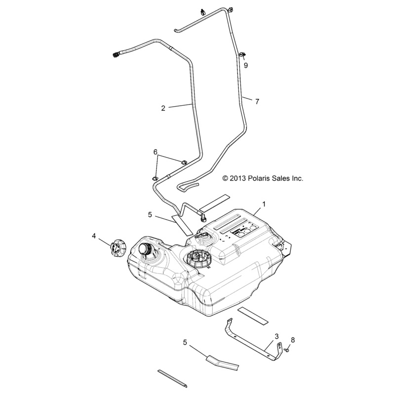 Strap-Fuel Tank,Blk by Polaris