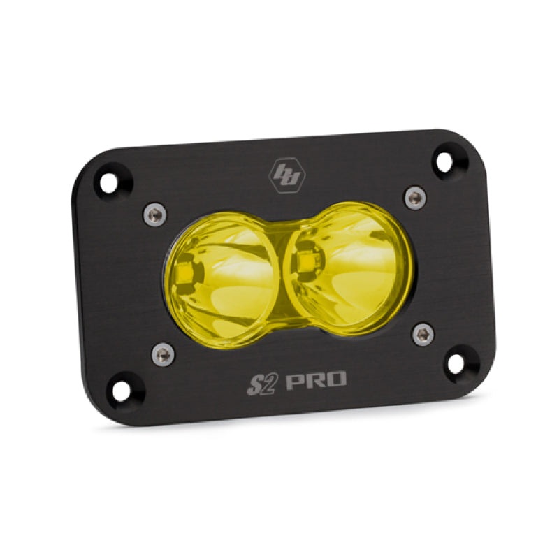 Baja Designs S2 Pro Flush Mount Spot Pattern LED Work Light – Amber