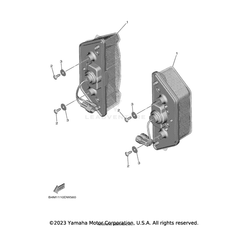 Taillight Unit Assembly by Yamaha