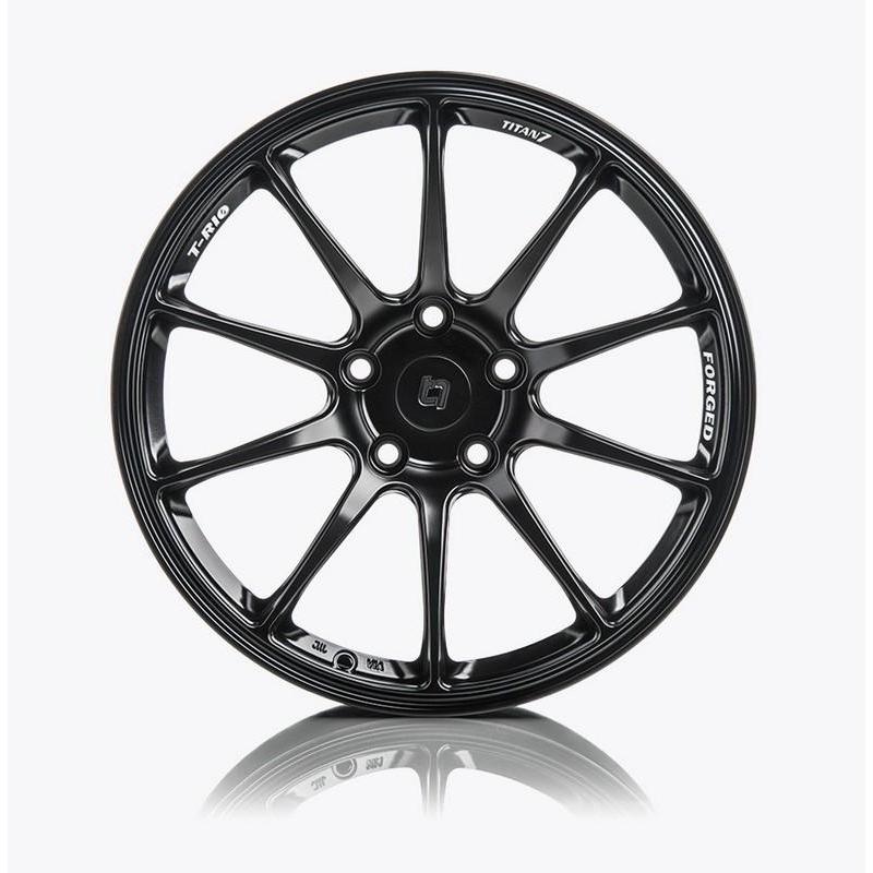 Titan 7 18 Inch T-R10 Machine Black Forged Wheels For Nissan 350Z, 370Z