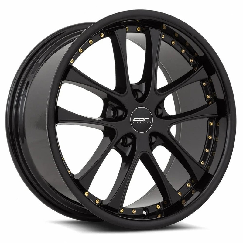 VORS AR5 19″ 5×110 All Black Gold Rivet