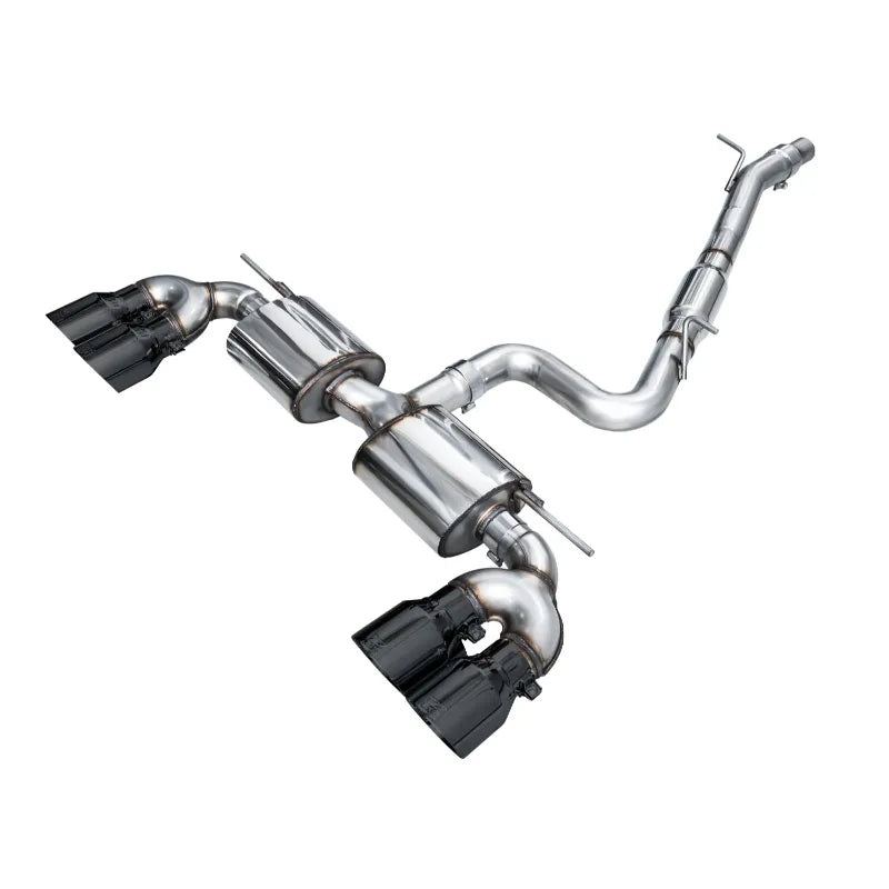 AWE Touring Edition Exhaust for Volkswagen MK8 Golf R – Diamond Black Tips (3015-43658)