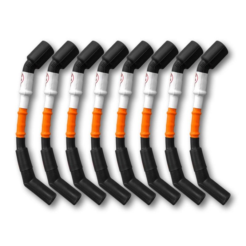 Kooks – 10mm Spark Plug Wires – Orange w/Black Boots (8 pc. Set)