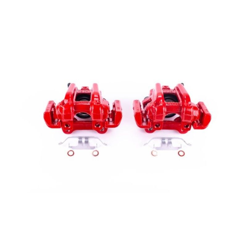Power Stop 14-16 BMW 228i Rear Red Calipers w/Brackets – Pair