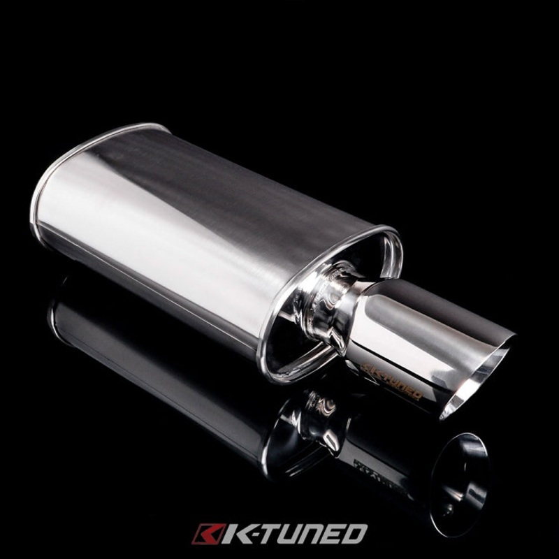 Universal Muffler – Polished / Long (Center Inlet / Outlet)