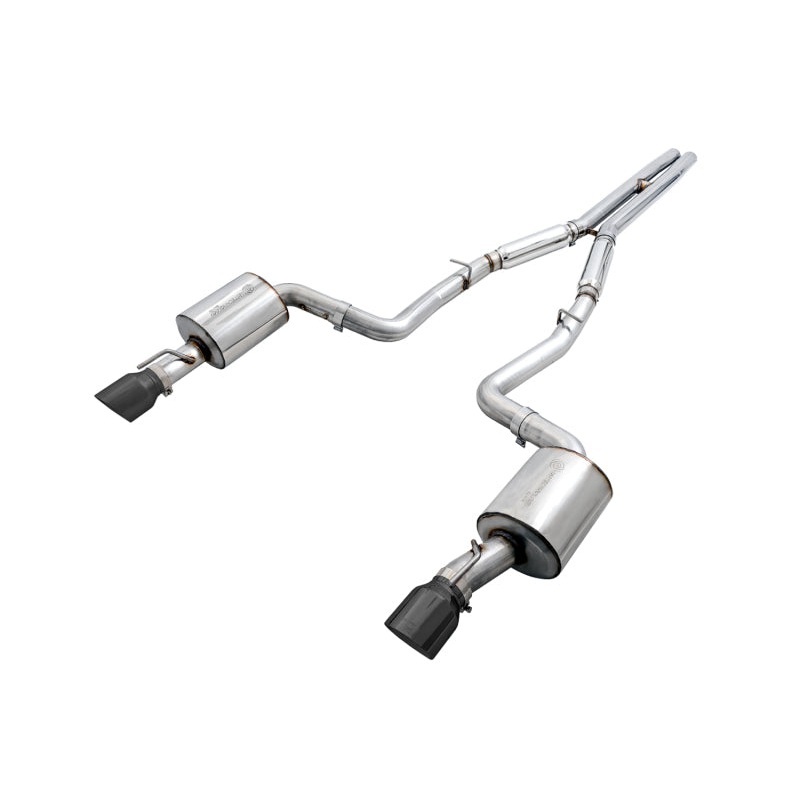 AWE Tuning 2015+ Dodge Charger 6.4L/6.2L Non-Resonated Touring Edition Exhaust – Diamond Blk Tips