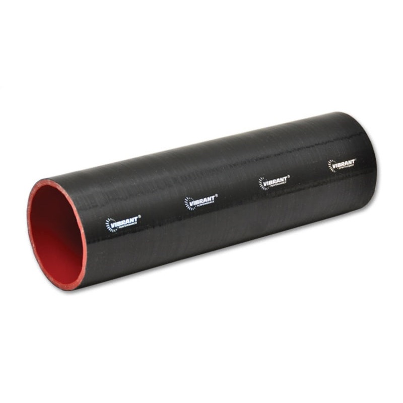Vibrant 4 Ply Reinforced Silicone Straight Hose Coupling – 3in I.D. x 12in long (BLACK)