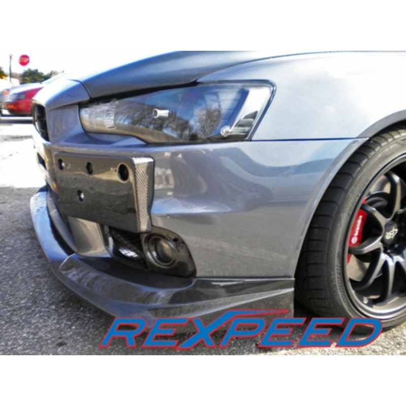 Rexpeed Carbon Fiber License Plate Bracket Mitsubishi EVO X 2008-2015 | R174