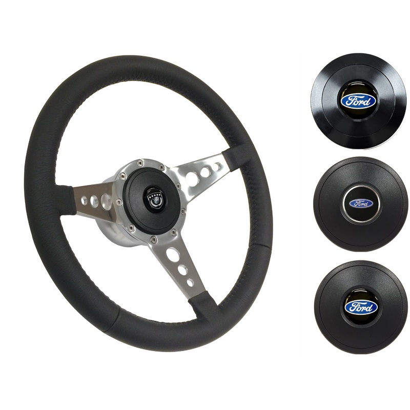 1965-68, 70-77 Ford Truck Steering Wheel Kit | Black Leather | ST3056