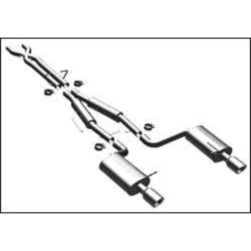 2004-2006 Audi S4 Cat Back Exhaust; Dual Split Rear Exit by Magnaflow (16586)