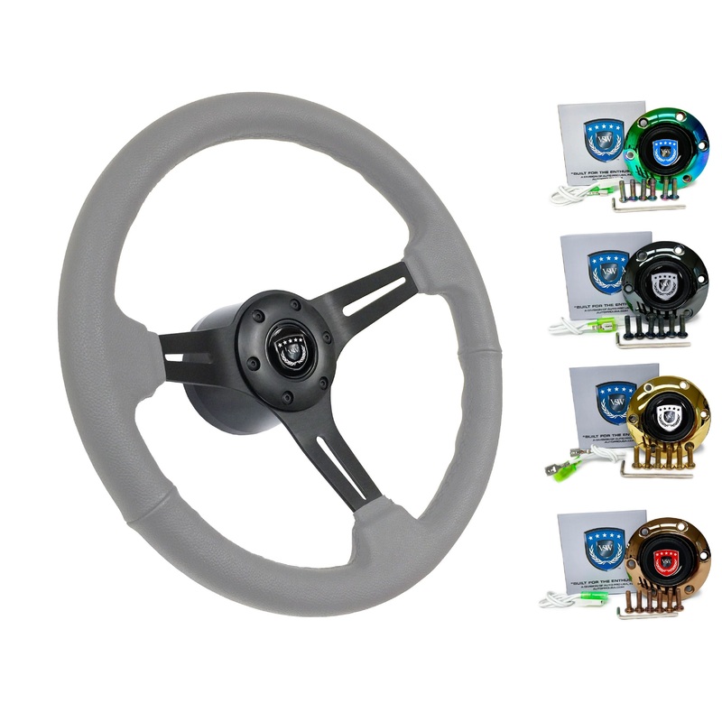Scion XA XB XD Tc Steering Wheel Kit | Grey Leather | ST3060GRY