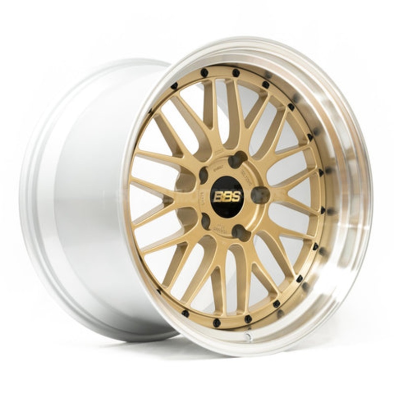 BBS LM 19×9 5×120 ET27 Gold Center / Diamond Cut Lip Wheel -82mm PFS/Clip Required | LM403GPK