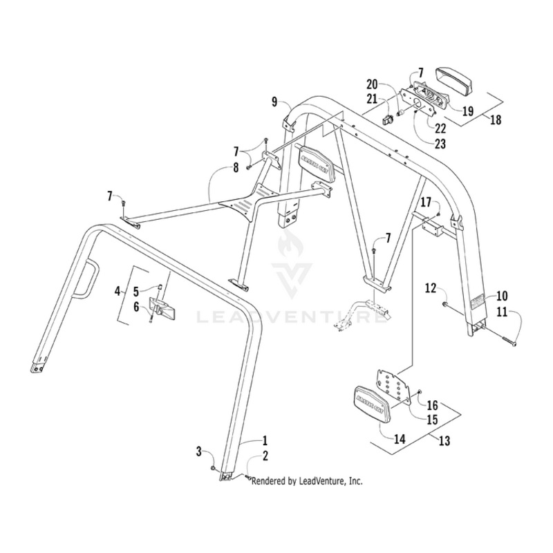 Tube, Canopy – Rear By Arctic Cat