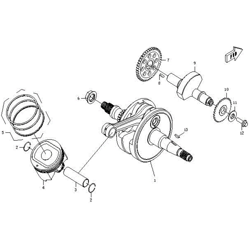 Bolt M10X25 (Replaces 30004-100025830) by CF Moto