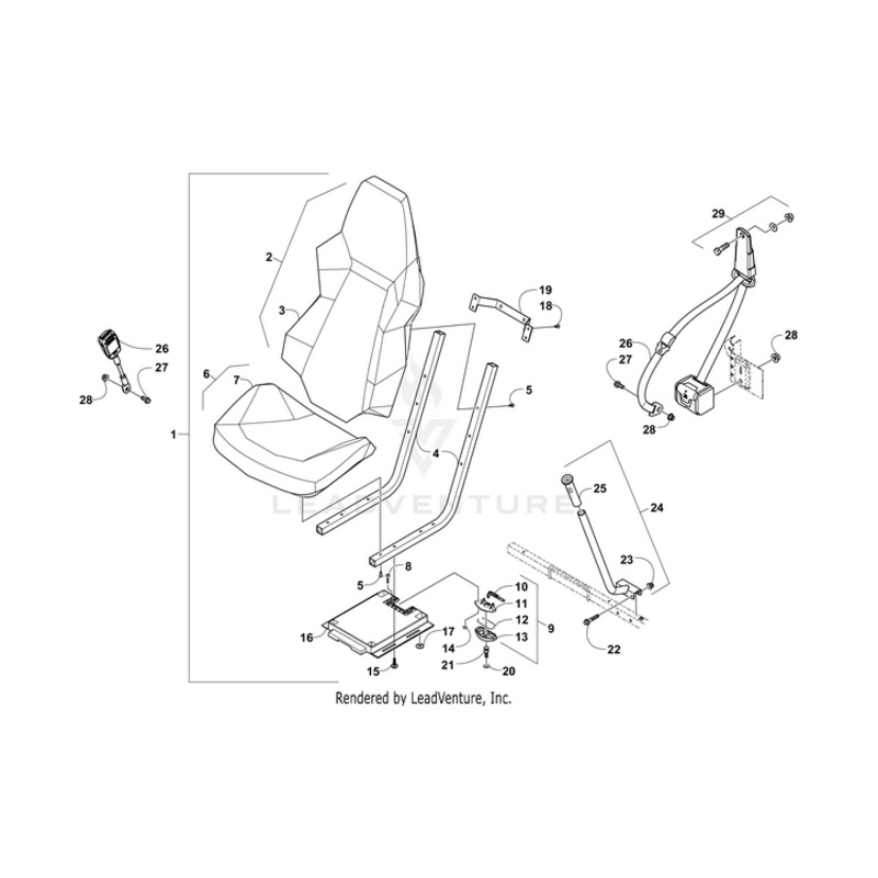 Tube,Seat Frame By Arctic Cat