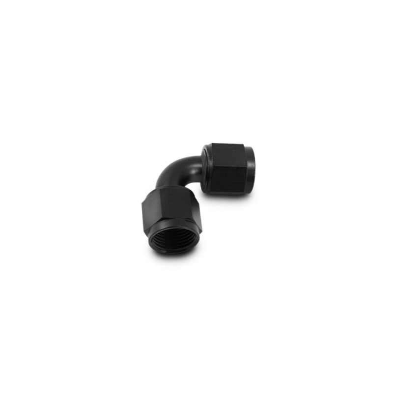 Vibrant -12AN Female 90 Degree Union Adapter (AN to AN) – Anodized Black Only